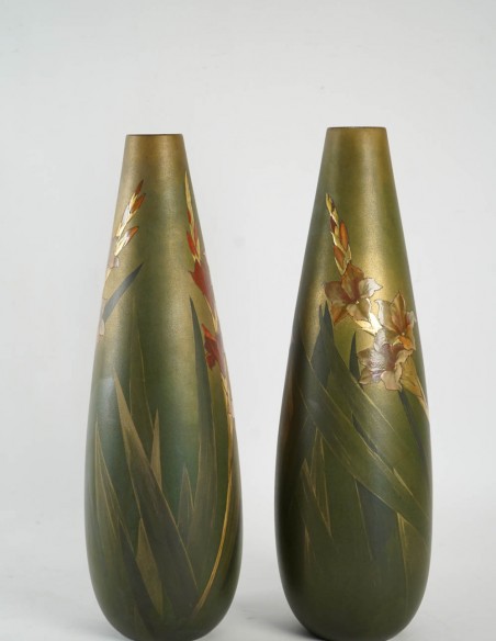 614-Paire de Vases en Céramique par Clément Massier