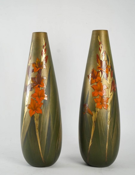 619-Pair of Ceramic Vases by Clément Massier