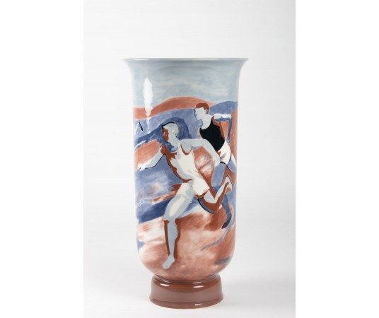 Grand vase à décor de "...