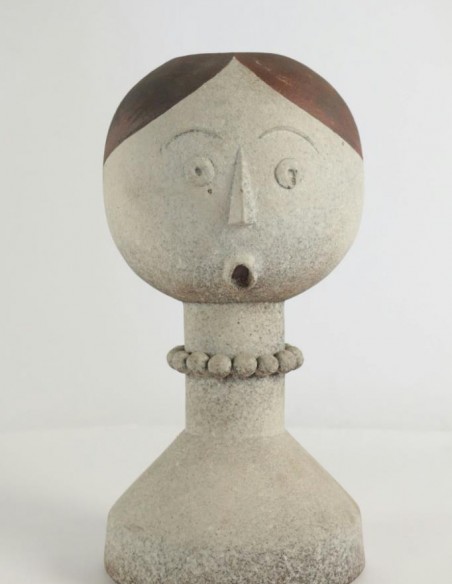 658-Ceramic jug by Jean Besnard "Bonne femme"