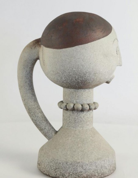 661-Ceramic jug by Jean Besnard "Bonne femme"