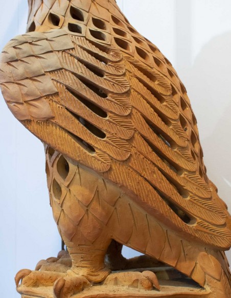 67-50's terracotta sculpture of falcons
