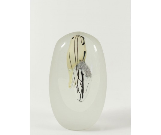 20th century glass cylinder by Isabelle Monod