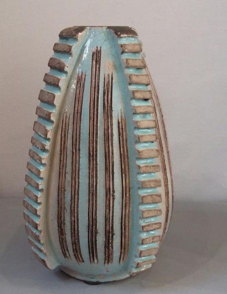 720-Ovoid Ceramic Vase - Jean Besnard Signature