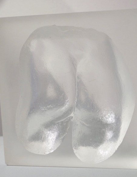 744-Sculpture en verre du 20ème siècle par Claude Morin