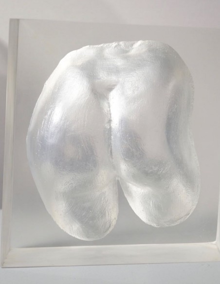 746-Sculpture en verre du 20ème siècle par Claude Morin