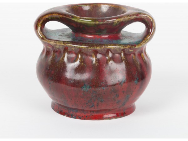 Vase Art Nouveau en Grès Emaillé Rouge d'Adrien Dalpayrat