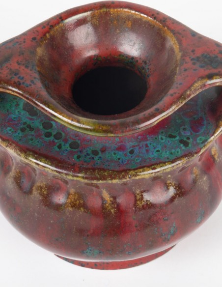 753-Art Nouveau vase in red glazed stoneware by Adrien Dalpayrat