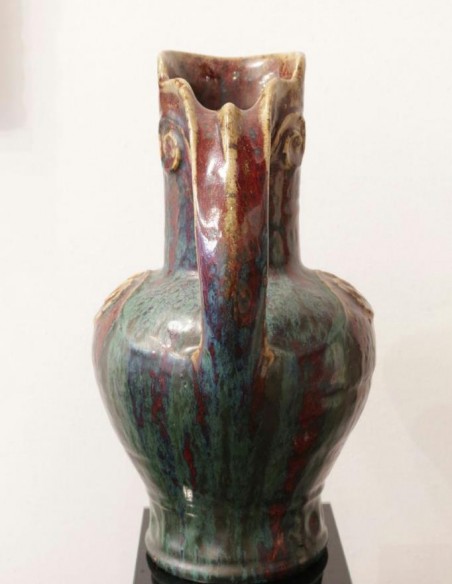 762-Large pitcher stoneware pitcher by Pierre - Adrien Dalpayrat