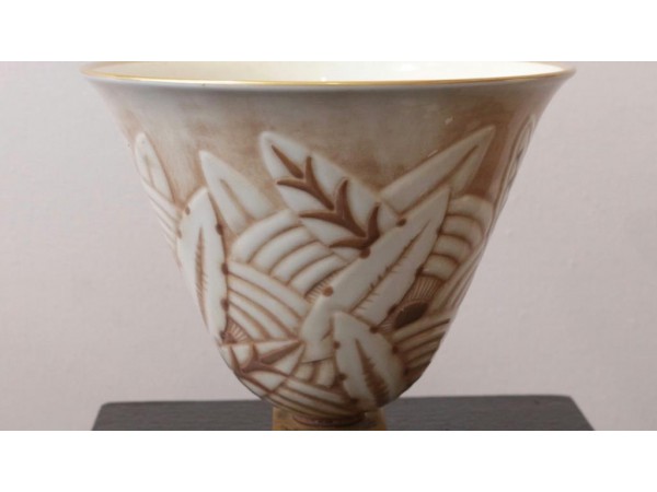 Vase in Sèvres Porcelain by Jacques Émile Ruhlmann