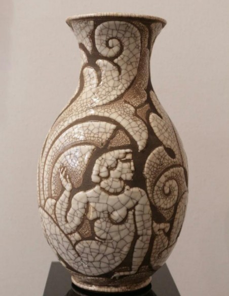 772-Vase balustre du 20ème siècle par René Buthaud