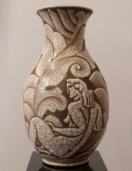 773-Vase balustre du 20ème siècle par René Buthaud