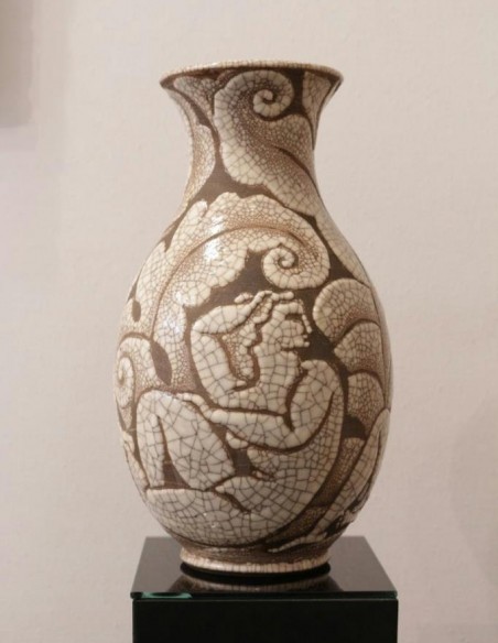 774-Vase balustre du 20ème siècle par René Buthaud