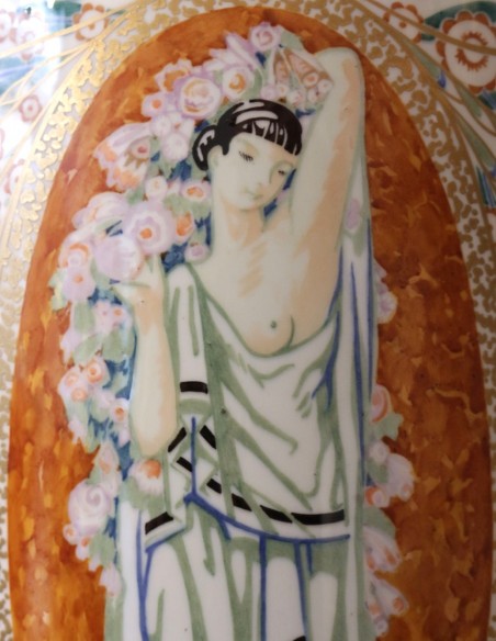 780-Large Art Deco Vase in Sèvre Porcelain