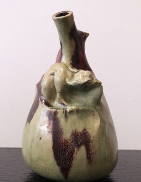 781-Vase fruit art nouveau par Adrien Dalpayrat