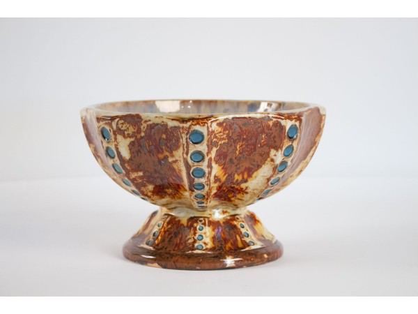 Glazed stoneware bowl by Pierre Mougin in Nancy