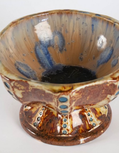 799-Glazed stoneware bowl by Pierre Mougin in Nancy