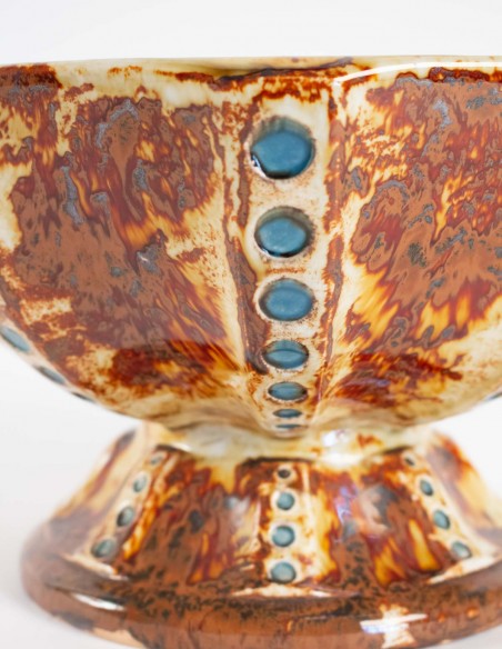 801-Glazed stoneware bowl by Pierre Mougin in Nancy