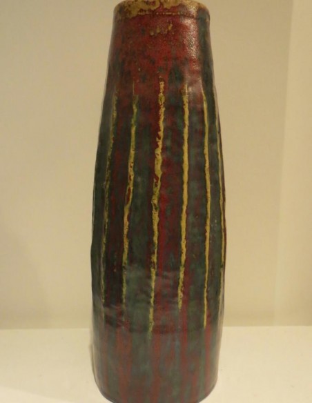 879-Oxblood red vase by Pierre - Adrien Dalpayrat