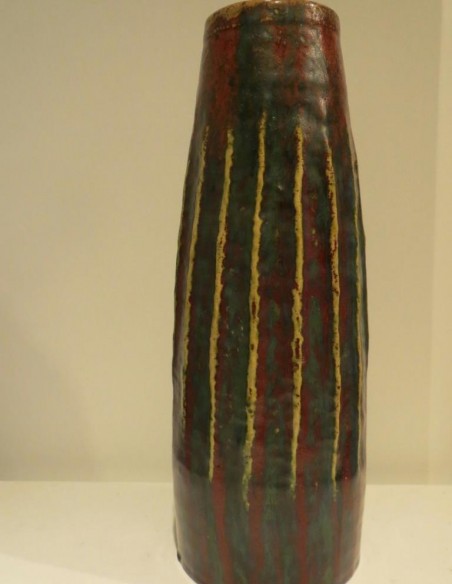 880-Oxblood red vase by Pierre - Adrien Dalpayrat