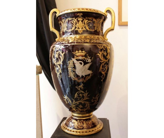 Grand vase Jaget de style...