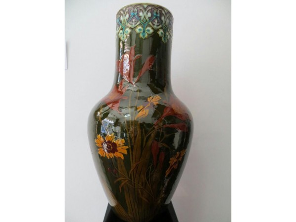 Large Ceramic Vase by Félix-Optat Milet