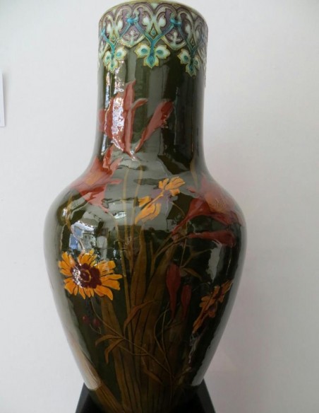 912-Large Ceramic Vase by Félix-Optat Milet