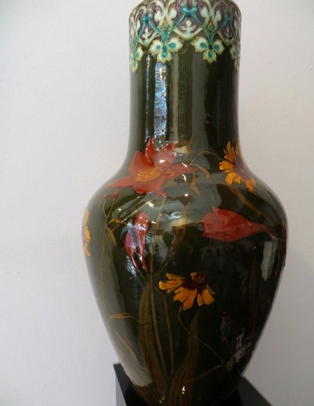 913-Large Ceramic Vase by Félix-Optat Milet