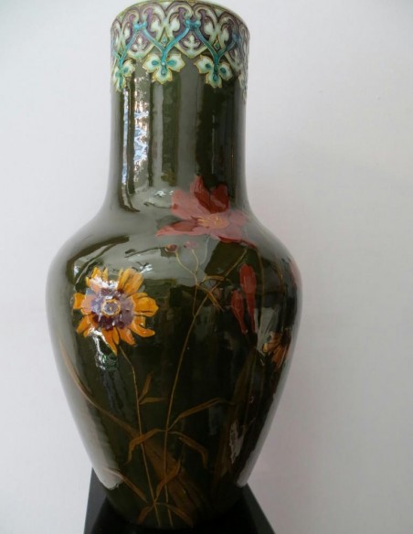 914-Large Ceramic Vase by Félix-Optat Milet