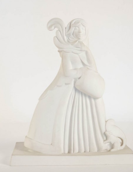 922-Sculpture en Biscuit de Sèvres art Déco par Annie Mouroux