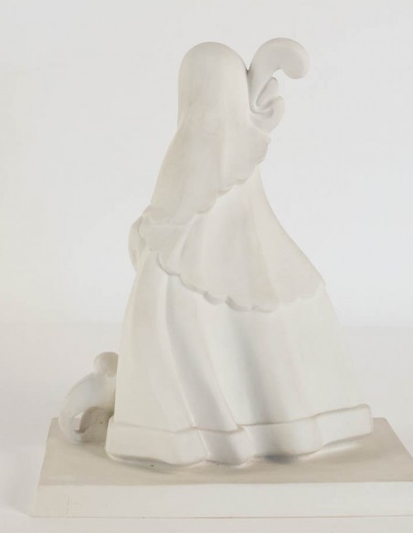 926-Sculpture en Biscuit de Sèvres art Déco par Annie Mouroux