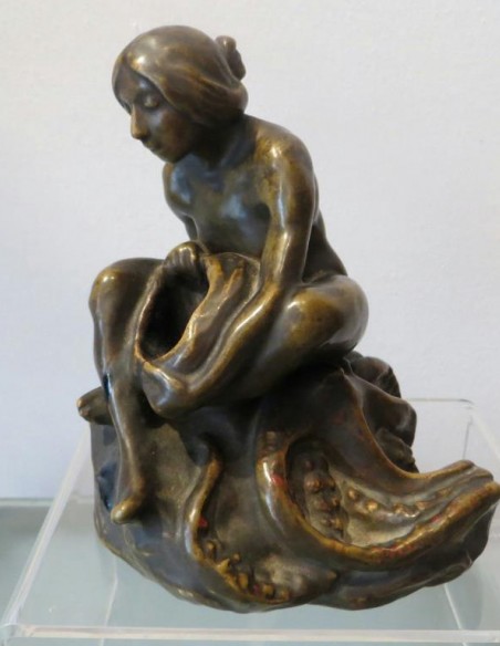 946-Sculpture en grès de Femme pieuvre par Rupert Carabin