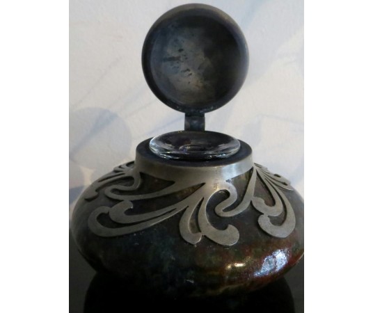 Encrier en grés du 20ème siècle par Pierre - Adrien Dalpayrat