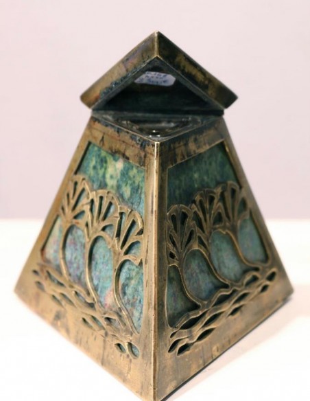 964-Encrier Art Nouveau en grès émaillé par Dalpayrat