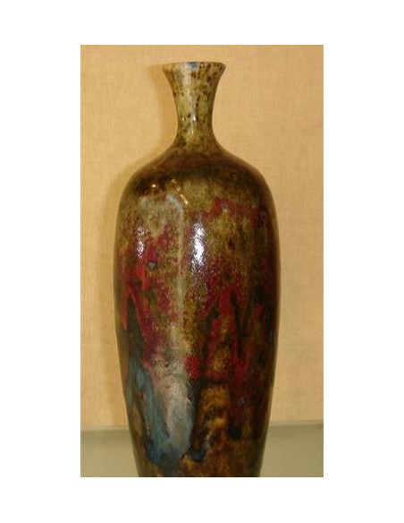970-20th century flamed stoneware vase by Dalpayrat