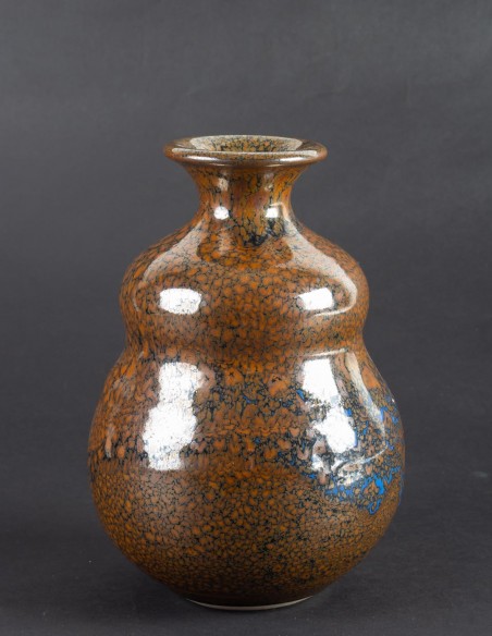 972-Vase en grès de forme coloquinte par Daniel de Montmollin