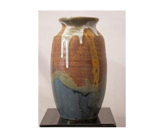 20th century stoneware vase by Eugène Lion